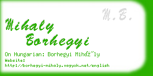 mihaly borhegyi business card